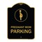 Signmission Pregnant Mom Parking W/ Graphic, Black & Gold Aluminum Architectural Sign, 18" x 24", BG-1824-23274 A-DES-BG-1824-23274 - alternate 1